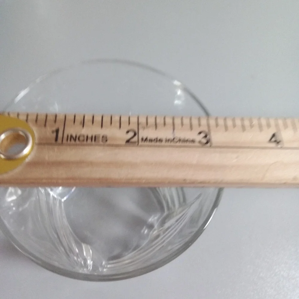 Modern Whiskey Rocks Glass Clear Heavy Square Base Round Rim Swirl Design 3.5in